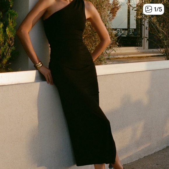 Posse Dresses & Skirts - Posse Exclusive Elena Asymmetrical Black Maxi Dress Size XS